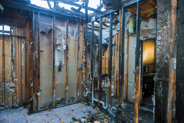 Professional Emergency Fire Cleanup technician working in Carrollton, OH